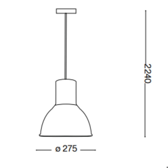 Ideal lux metro sp1 lampadario da cucina cupola grigia moderna