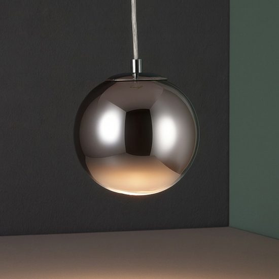 Mapa fade sp1 d20 ideal lux lampada a sospensione da comodino vetro fume
