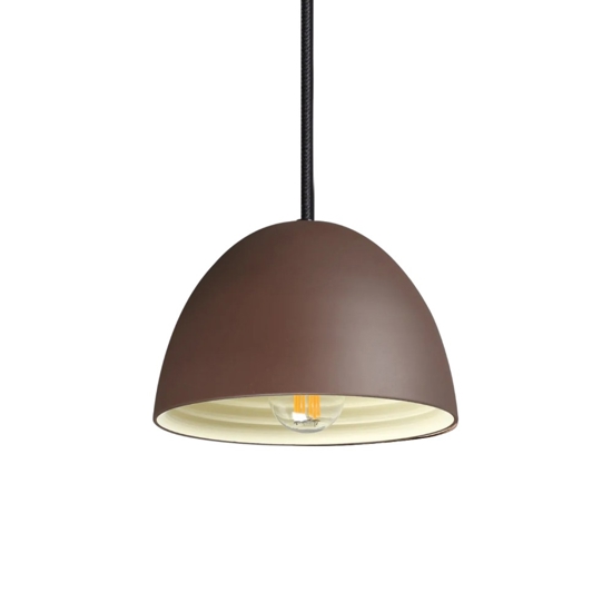 Folk sp1 d18 lampada a sospensione corten marrone per isola penisola cucina
