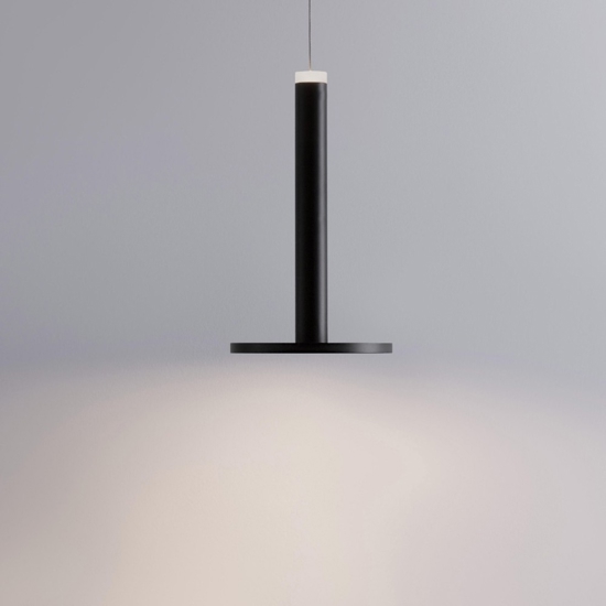 Lampada led a sospensione nera disco