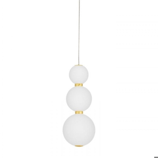 Lampada a sospensione oro perle per comodino camera da letto
