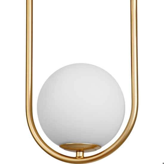 Lampada sospensione da comodino oro stile contemporaneo
