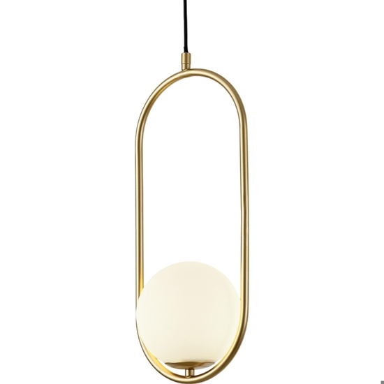 Lampada sospensione da comodino oro stile contemporaneo