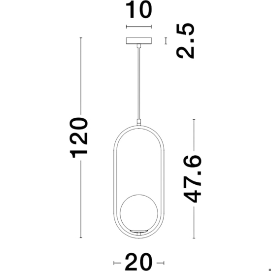 Lampada sospensione da comodino oro stile contemporaneo
