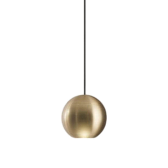 Lampada sfera a sospensione oro satinato da incasso led 3000k gea luce guya Lampada sfera a sospensione oro satinato da incasso led 3000k gea luce guya