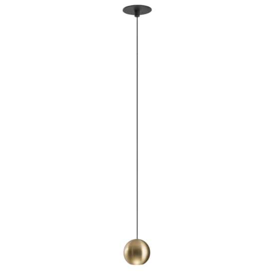 Lampada sfera a sospensione oro satinato da incasso led 3000k gea luce guya Lampada sfera a sospensione oro satinato da incasso led 3000k gea luce guya