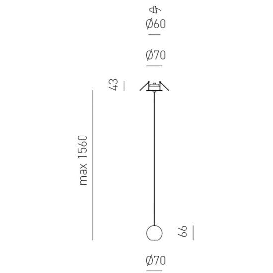 Lampada sfera a sospensione oro satinato da incasso led 3000k gea luce guya Lampada sfera a sospensione oro satinato da incasso led 3000k gea luce guya