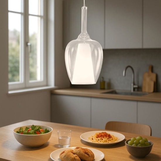 Gea luce ofelia lampada a sospensione vetro trasparente Gea luce ofelia lampada a sospensione vetro trasparente