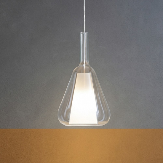 Gea luce ofelia lampada a sospensione vetro trasparente Gea luce ofelia lampada a sospensione vetro trasparente