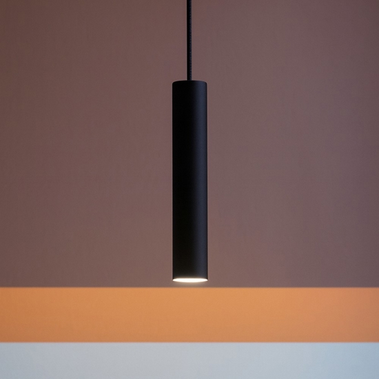 Tube sp d6 lampada a sospensione led 3000k nera ideal lux cavo regolabile Tube sp d6 lampada a sospensione led 3000k nera ideal lux cavo regolabile