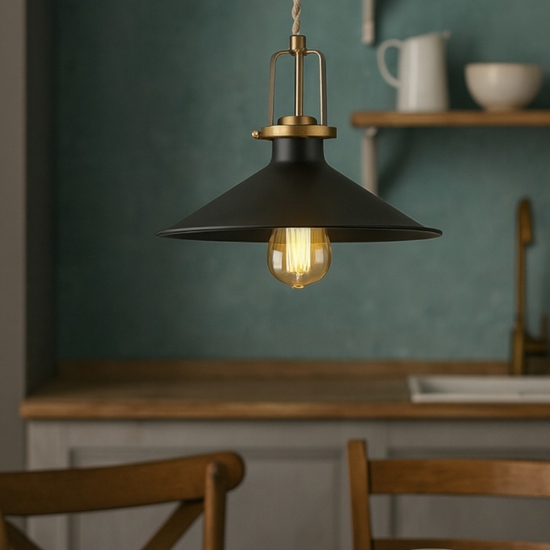 Eris-3 sp1 ideal lux lampadario da cucina nero rustico