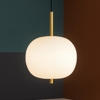 Ideal lux umile-1 sp1 lampada a sospensione vetro bianco led 3000k