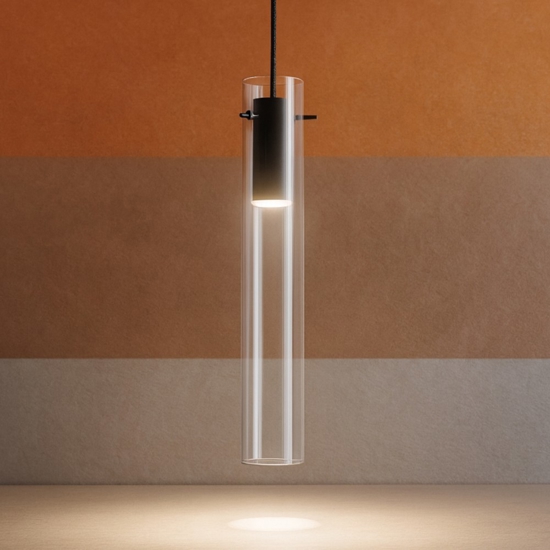 Flam sp ideal lux lampada a sospensione vetro trasparente led