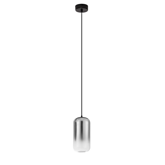 Lampada pendente a sospensione led 3w 3000k vetro fume