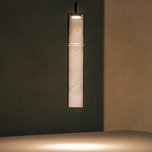Lampada a sospensione per comodino camera da letto vetro caffe' led 3000k