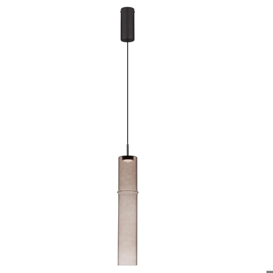 Lampada a sospensione led design moderna vetro caffe per comodino