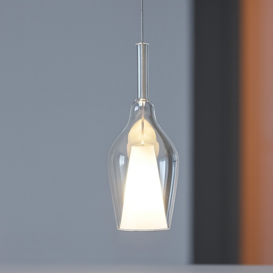 Lampada a sospensione ofelia gea luce in vetro