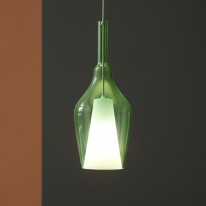 Gea luce ofelia lampada a sospensione colore verde