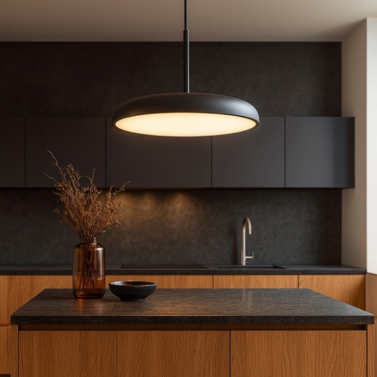 Maytoni gerhard lampadario da cucina led 26w 3000k nero