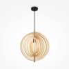 Maytoni roots lampadario in legno rustico per camera da letto orientabile