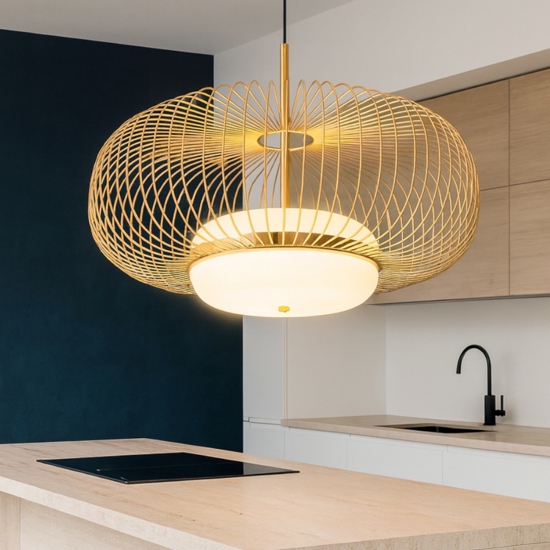 Maytoni levitation lampadario per cucina oro led 3000k