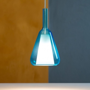 Gea luce ofelia lampada a sospensione per cucina moderna colore blu