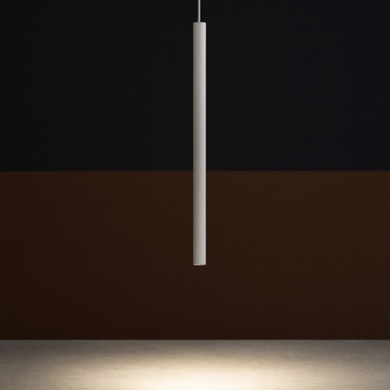 Gea luce thalassia lampada a sospensione led 7w 3000k cilindrica bianca