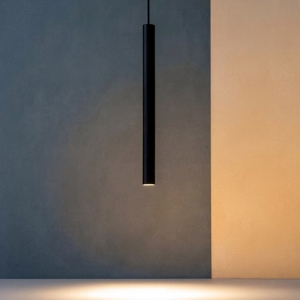Gea luce thalassia lampada a sospensione led 7w 3000k per comodino nera