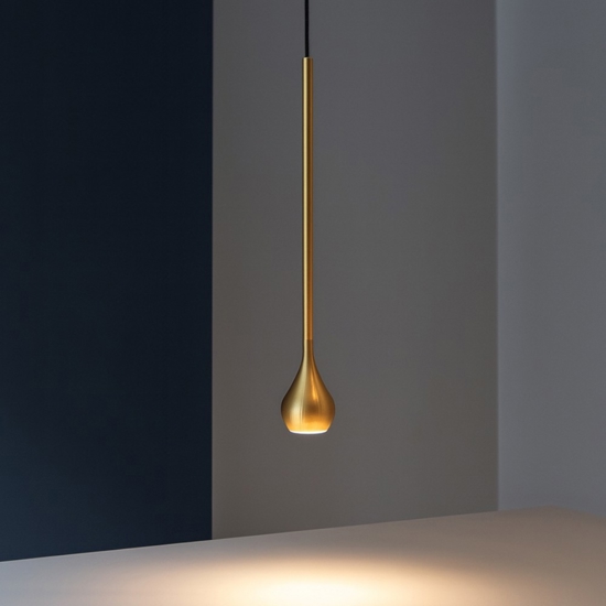 Gea luce ursula lampada a sospensione led 5w 3000k colore oro