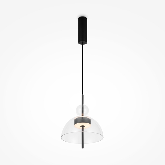 Maytoni bangkok lampada a sospensione led 12w 3000k paralume in vetro