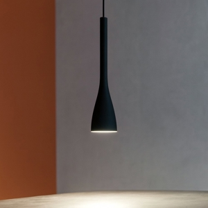 Flut sp1 small idea lux lampada a sospensione per isola cucina vetro nero
