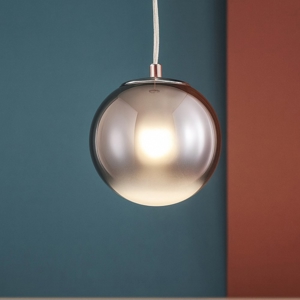 Ideal lux mapa fade sp d30 sospensione sfera fume' per penisola