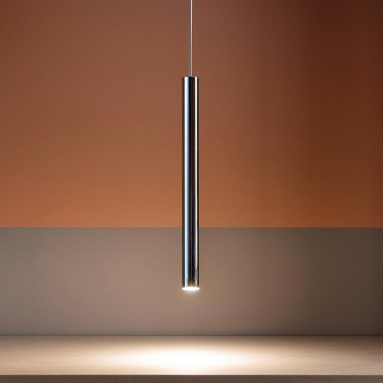 Ideal lux ultrathin sp d040 round cromo lampada a sospensione per cucina led Ideal lux ultrathin sp d040 round cromo lampada a sospensione per cucina led