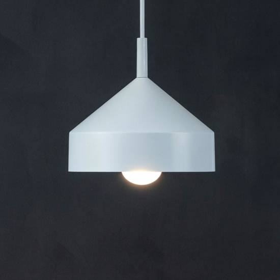 Ideal lux lampada a sospensione per penisola cono bianco