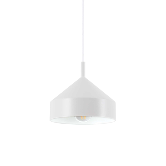 Ideal lux lampada a sospensione per penisola cono bianco
