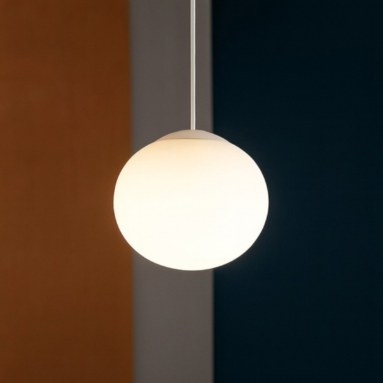 Cotton sp1 d13 ideal lux lampada a sospensione sfera bianca Cotton sp1 d13 ideal lux lampada a sospensione sfera bianca