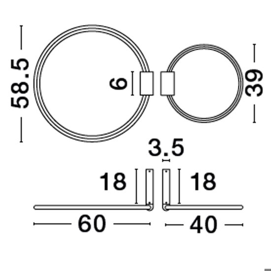 Plafoniera da cucina moderna led 3000k cerchi orientabili Plafoniera da cucina moderna led 3000k cerchi orientabili