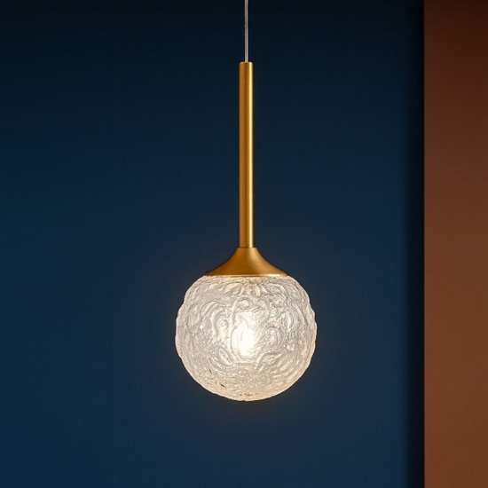 Lampada pendente per comodino stanza da letto oro