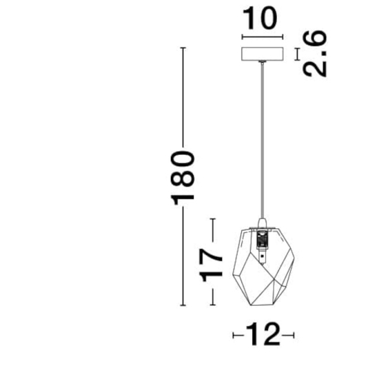 Lampada camera da letto design moderna smeraldo di ghiaccio