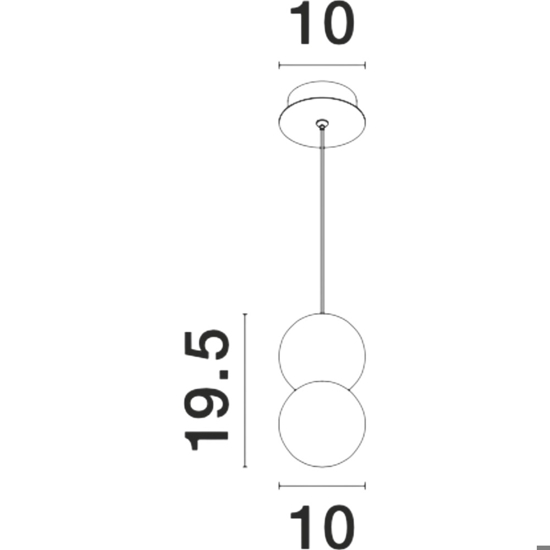 Lampada sfere pendenti da comodino per camera da letto