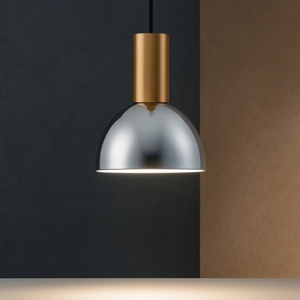 Lampada a sospensione per comodino vetro fume' led 3000k