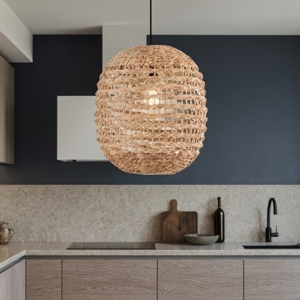Lampadario da cucina rustica in giacinto