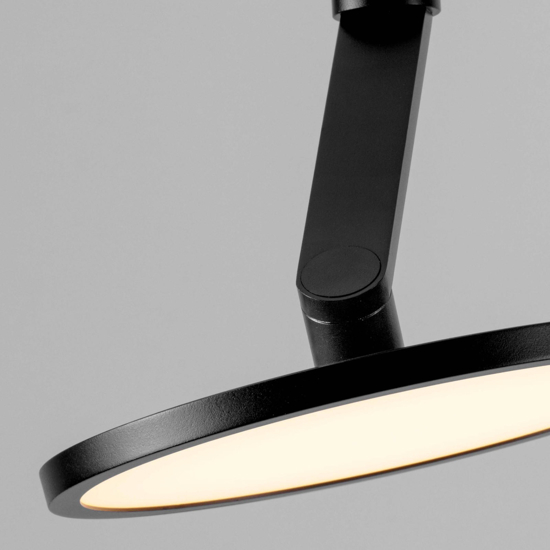 Lampada a sospensione disco nero design moderna led 14w 3000k Lampada a sospensione disco nero design moderna led 14w 3000k