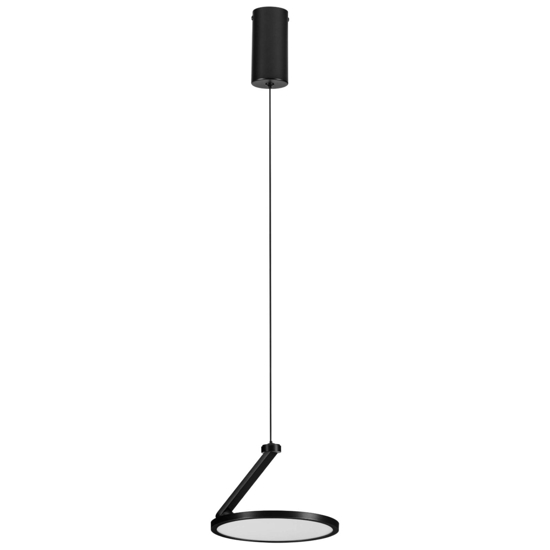 Lampada a sospensione disco nero design moderna led 14w 3000k Lampada a sospensione disco nero design moderna led 14w 3000k