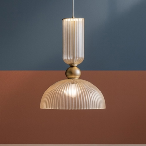 Maytoni antic lampada a sospensione colore oro paralume in vetro