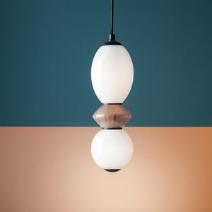 Lampada a sospensione in vetro led 3000k per camera da letto