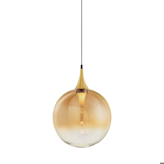 Lampada a sospensione per camera da letto con sfera in vetro led 3000k