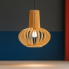 Maytoni roots lampada in legno rustico a sospensione