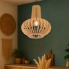 Maytoni roots lampada in legno rustico a sospensione