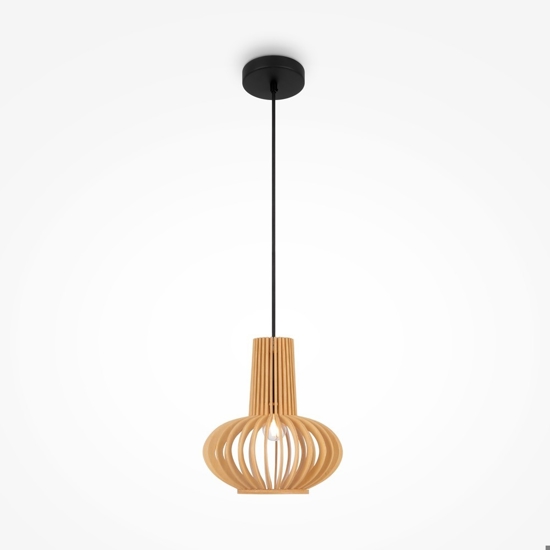 Maytoni roots lampada in legno rustico a sospensione